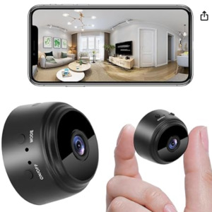 WiFi Camera Security Camera for Home Outdoor High HD Focus Magnet Mini WiFi Magnetic Live Stream Night Vision IP Wireless 1080P Audio Video CCTV for Home and Office Monitor (TMY02)
